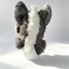 Grey‑White Horned Fantasy Kemono Fursuit Head, Premade Furry Partial