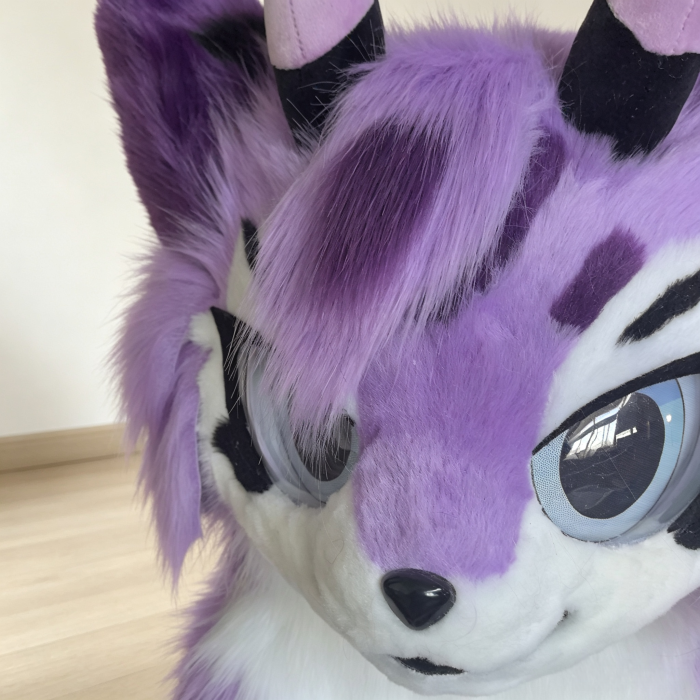 Fursuit商城站板块文案与设计修改 (29) 💜Purple Horned Kemono Fursuit Head, Anthro Dragon Wolf Furry Mask