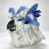 Blue‑White Griffin Fursuit Head Kemono Style Furry Cosplay