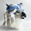 Blue‑White Griffin Fursuit Head Kemono Style Furry Cosplay