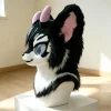 Black White Dragon Kemono Fursuit Head, Paws, Tail, Furry Cosplay Partial Set, Customizable Package