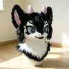 Black White Dragon Kemono Fursuit Head, Paws, Tail, Furry Cosplay Partial Set, Customizable Package