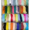 Red Orange Canine Fursuit Head Colorful Kemono Mask with Long Rainbow Hair Scene Furry Cosplay Head Set Therian Mask Mask Kigurumi Mask