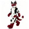 Custom Fursuit – Red Black White Horned Cat Full Body Fursuit