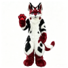 Custom Fursuit – Red Black White Horned Cat Full Body Fursuit
