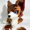 Brown White Fox Partial Fursuit Head Paws Tail